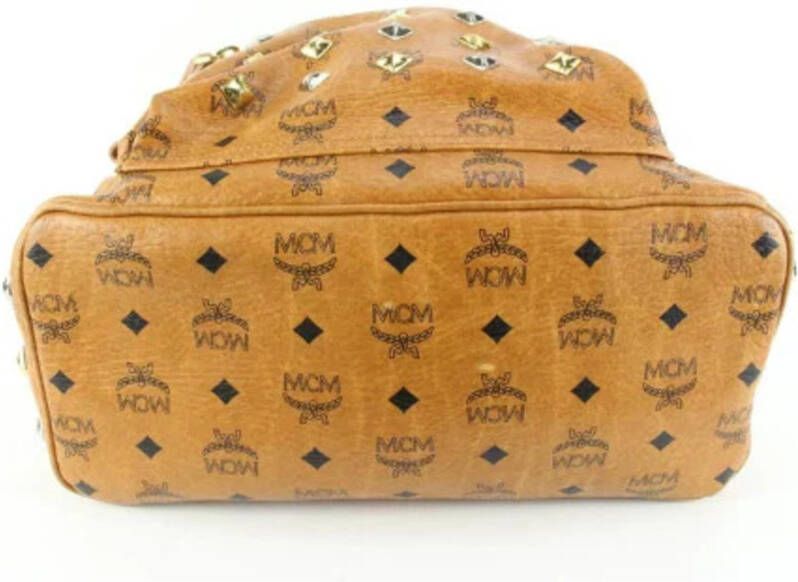 MCM Pre-owned Pre-eigendom canvas-rugzakken Oranje Dames