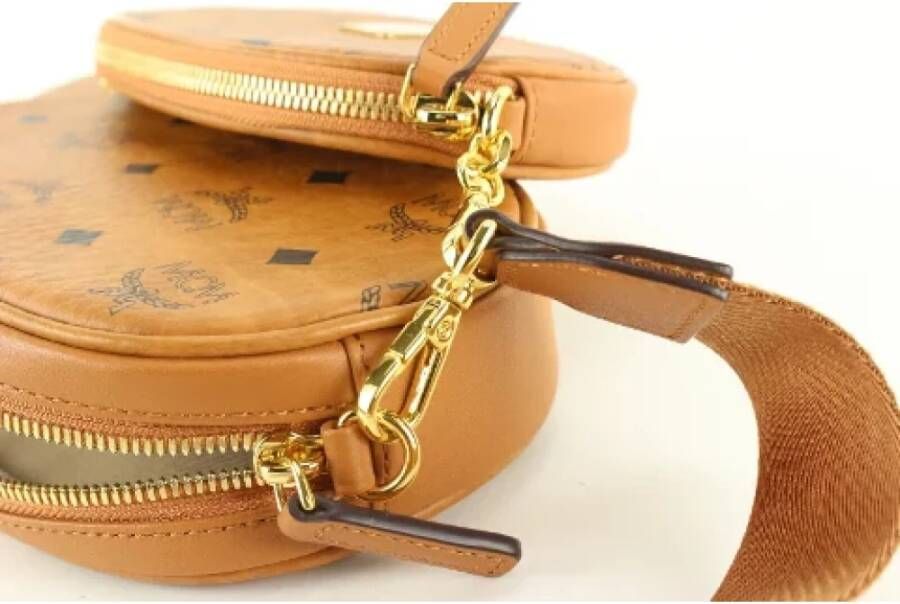 MCM Pre-owned Canvas crossbody-bags Beige Dames