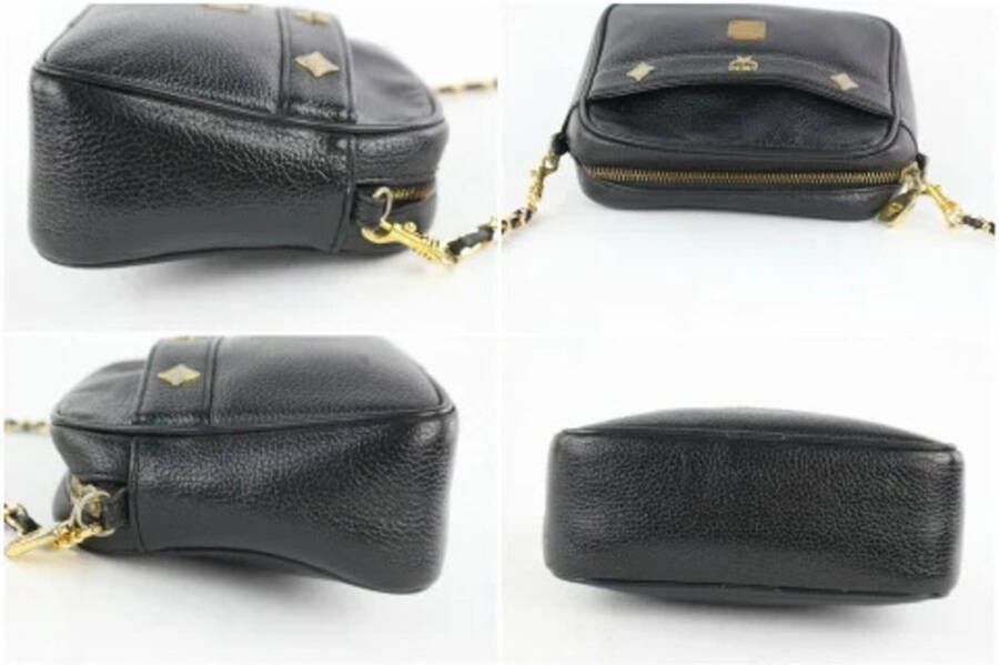 MCM Pre-owned Voldoende lederen schouderzakken Zwart Dames