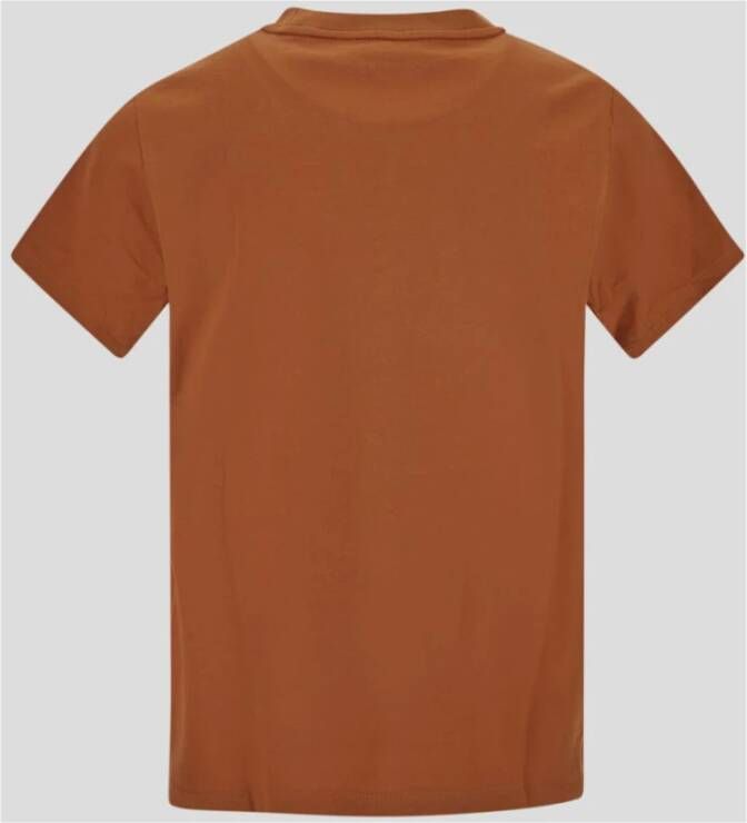 MCM Unisex T-shirt Klassieke Pasvorm Brown Heren
