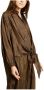 Mes Demoiselles Gestreepte zijden oversized shirt Groen Dames - Thumbnail 2