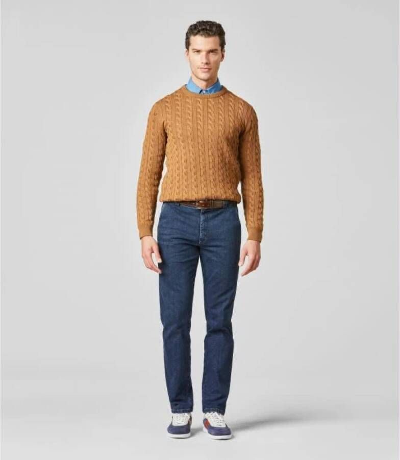 Meyer Bonn pantalon jeans Blauw Heren