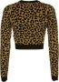 Michael Kors Cheetah Zip Sweater Jas Bruin Dames - Thumbnail 2