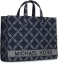 Michael Kors Navy Multi Canvas Tote Tas Blue Dames - Thumbnail 2