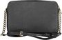 Michael Kors East West Saffiano Lederen Crossbody Tas Black Dames - Thumbnail 2