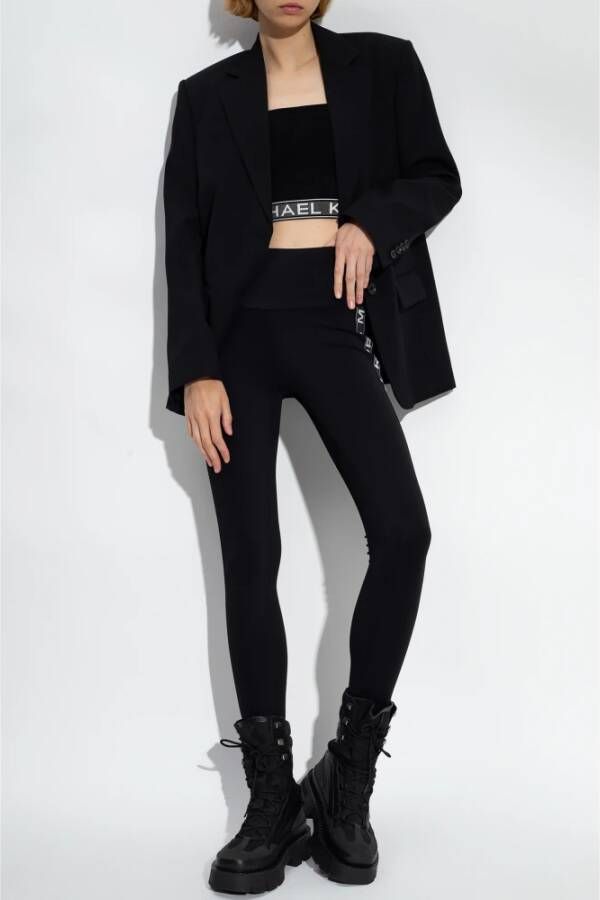 Michael Kors Leggings met logo Zwart Dames