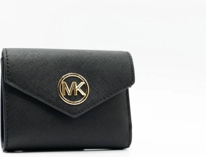 Michael Kors Middelgrote Leren Portemonnee Zwart Dames
