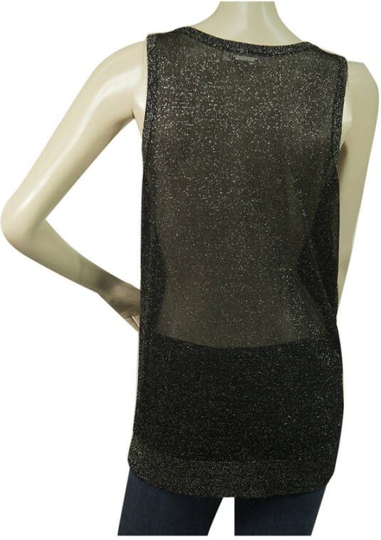 Michael Kors Pre-owned Voldoende glittery pure achter mouwloze tanktop Zwart Dames
