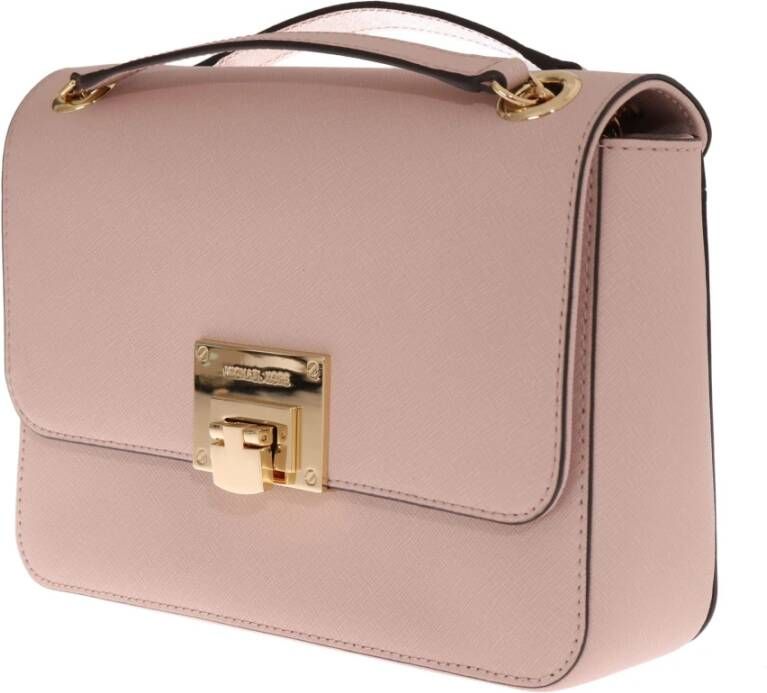 Michael Kors Roze Tina Leren Schoudertas Roze Dames