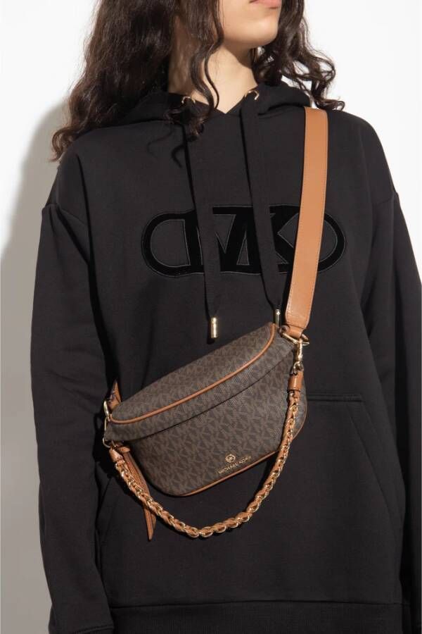 Michael Kors Schoudertas met logo Bruin Dames