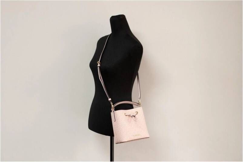 Michael Kors Suri Kleine Bucket Tas met Trekkoordsluiting Beige Dames