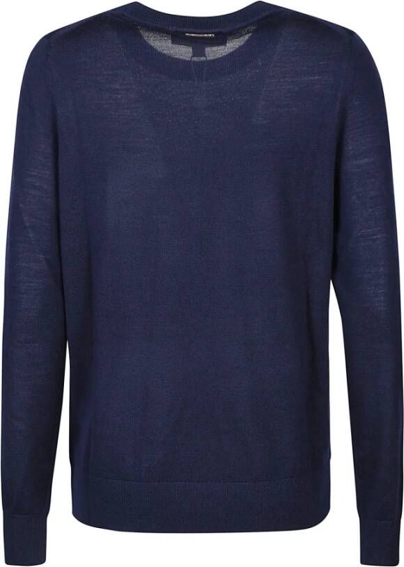 Michael Kors Midnight Blue Merino Knooptrui Blauw Dames