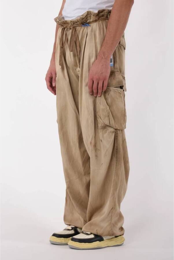 Mihara Yasuhiro Cargo Broek met Oversized Fit Beige Heren