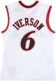 Mitchell & Ness Basketball jerseyBA authentieke klassiekersr. 6 Allen Iverson White Heren - Thumbnail 2