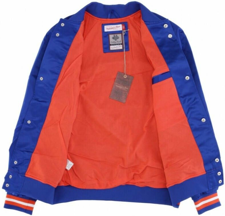 Mitchell & Ness Bomber Jacket Ncaa Lichtgewicht Satijnen flogat Blauw Heren