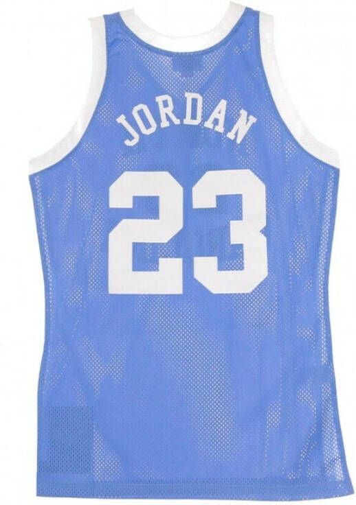 Mitchell & Ness Canotta Basket Ncaa Authentieke Jersey No23 Michael Jordan Unctar Home Blauw Heren