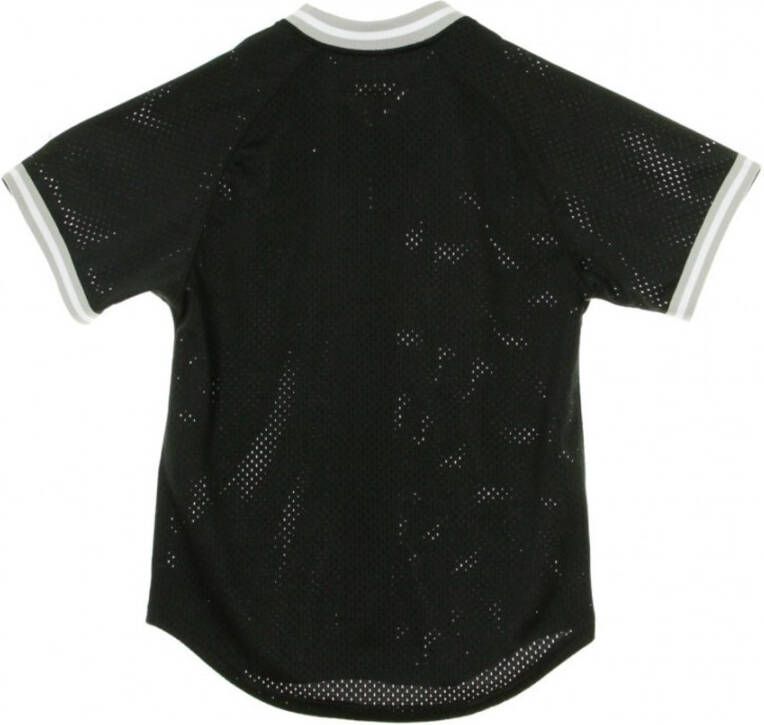 Mitchell & Ness Casacca doorgewinterde pro mesh knop voorste bronet Zwart Heren