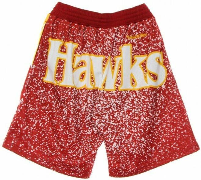 Mitchell & Ness zwembroek Rood Heren