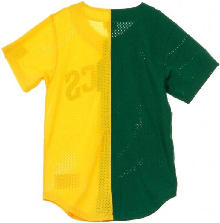 Mitchell & Ness T -stuk split mesh -knop voor zeeop Groen Heren