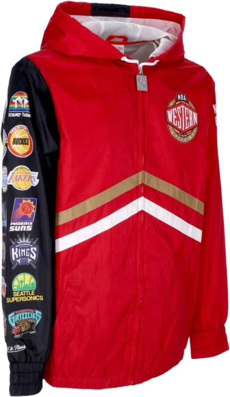 Mitchell & Ness Sweater met rits Rood Heren