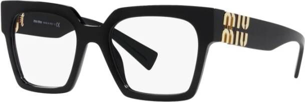Miu Vierkante bril voor vrouwen Zwart Dames