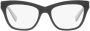 Miu Zwart Witte Brillenmonturen Black Unisex - Thumbnail 2