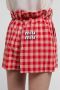 Miu Rode katoenen shorts met geborduurd logo Rood Dames - Thumbnail 2