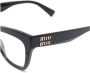 Miu Zwart Witte Brillenmonturen Black Unisex - Thumbnail 5