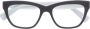 Miu Zwart Witte Brillenmonturen Black Unisex - Thumbnail 2