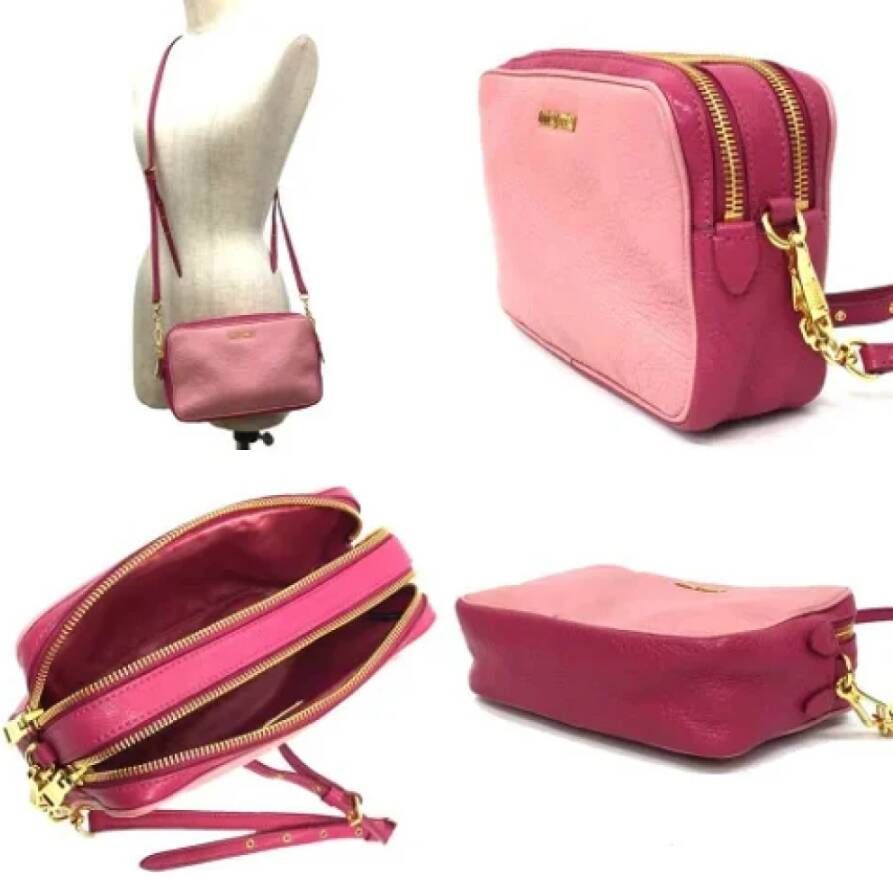 Miu Pre-owned Fabric shoulder-bags Roze Dames