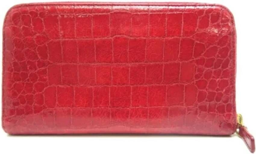 Miu Pre-owned Leather wallets Rood Dames