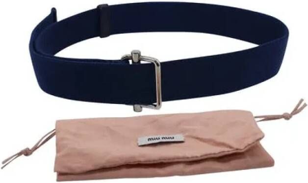 Miu Pre-owned Leather belts Blauw Dames