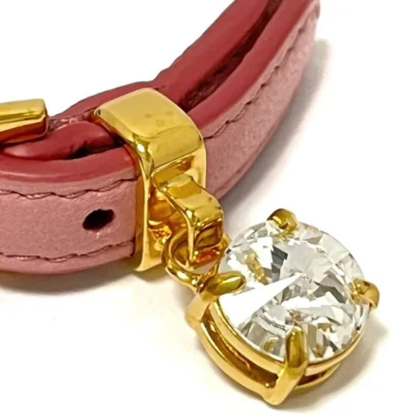 Miu Pre-owned Pre-owned Leather bracelets Roze Dames