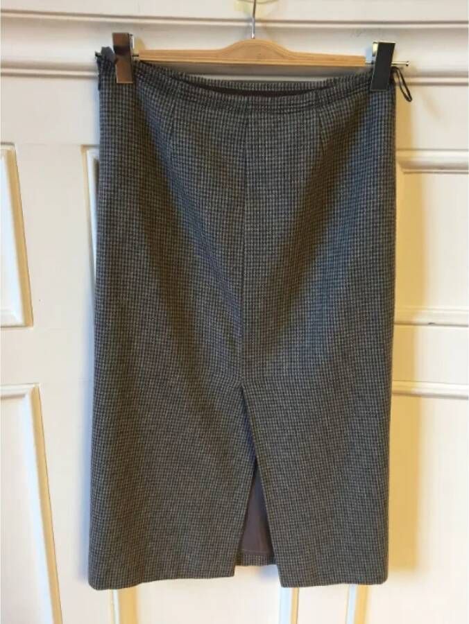 Miu Pre-owned Wool bottoms Grijs Dames