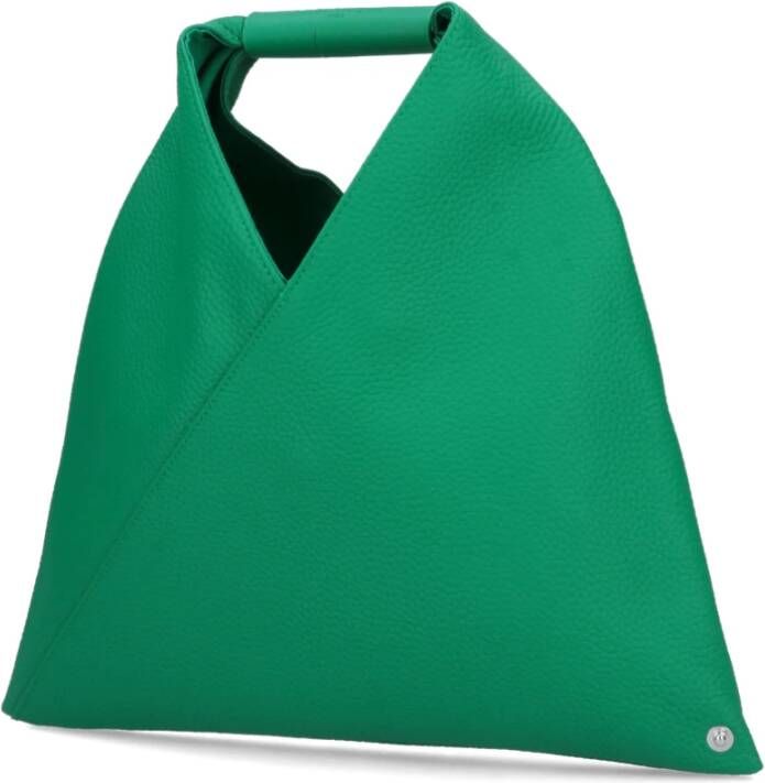 MM6 Maison Margiela Elegante Handtas met Ritssluiting en Logo Details Groen Dames