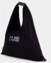 MM6 Maison Margiela Classic Japanese Handbag in Black Cotton Zwart Unisex - Thumbnail 2