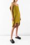 MM6 Maison Margiela Asymmetrische Vierkante Halslijn Kort Jurkje Green Dames - Thumbnail 2