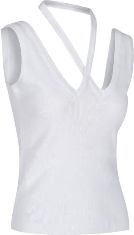 MM6 Maison Margiela Mouwloze Top Licht en Natuurlijk Wit Dames