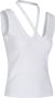 MM6 Maison Margiela Mouwloze Top Licht en Natuurlijk Wit Dames - Thumbnail 2