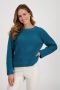 Monari Zachte Chenille Pullover met Elegant Design Blauw Dames - Thumbnail 2