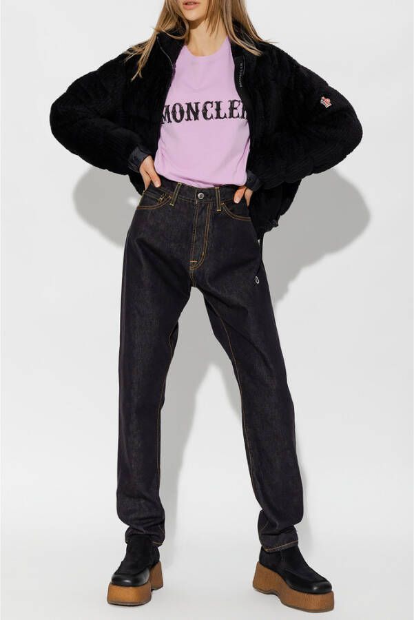 Moncler Slimfit-jeans Blauw Dames