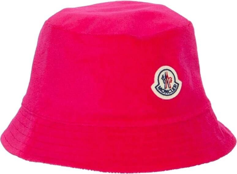 Moncler Terry Bucket Hat voor vrouwen Roze Dames