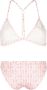 Moncler Roze Cross Over Bikini met Wit Logo Print Roze Dames - Thumbnail 2