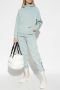 Moncler Reflecterende Logo Hoodie Aqua Groen Green Dames - Thumbnail 2