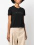 Moncler Logo-versierd zwart katoenen T-shirt Zwart Dames - Thumbnail 2