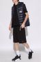 Moncler Mixed Media Logo T-Shirt Black Dames - Thumbnail 2