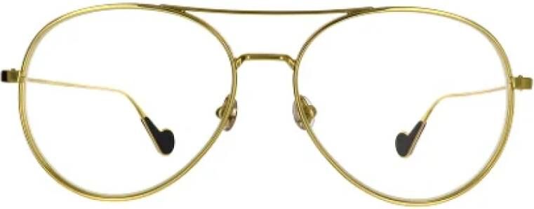 Moncler Pre-owned Metal sunglasses Geel Dames