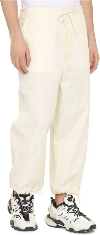 Moncler Track Pants met elastische tailleband en enkelband Beige Heren