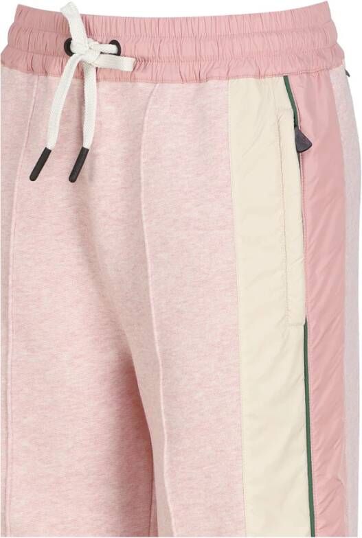 Moncler Roze katoen-fleece broek Pink Dames