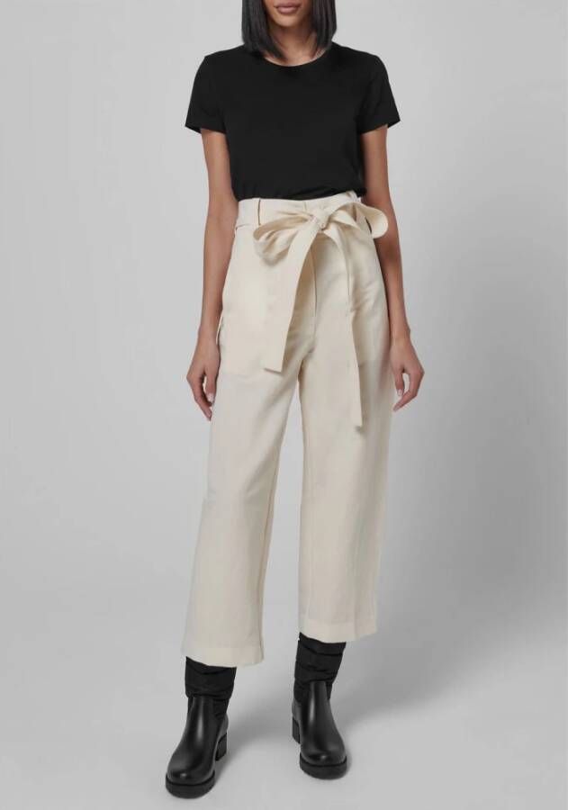 Moncler Genius 1952 Riem Cropped Broek Beige Dames